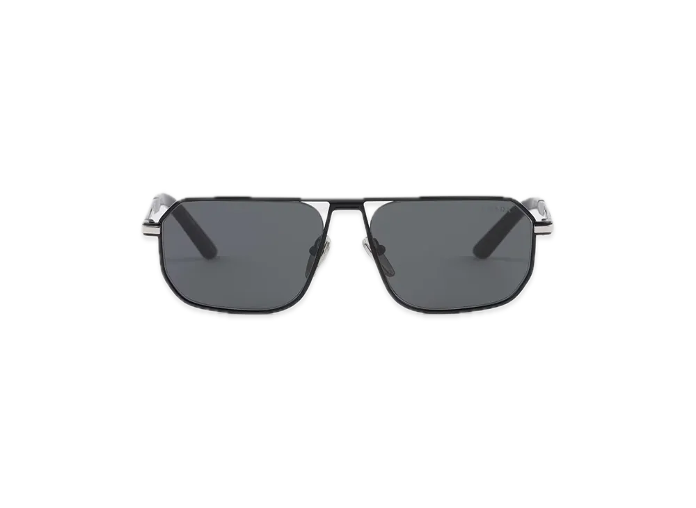PRADA Iconic Metal Plaque Sunglasses "Gray"