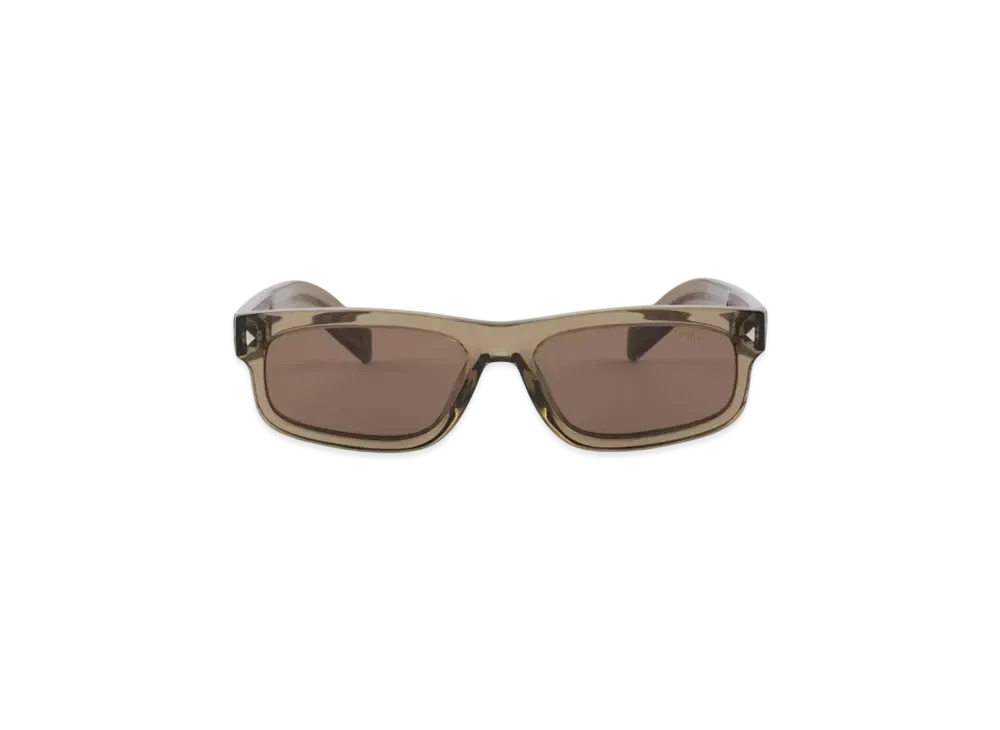 PRADA Sunglasses with The Iconic Metal Plaque "Dark Brown"