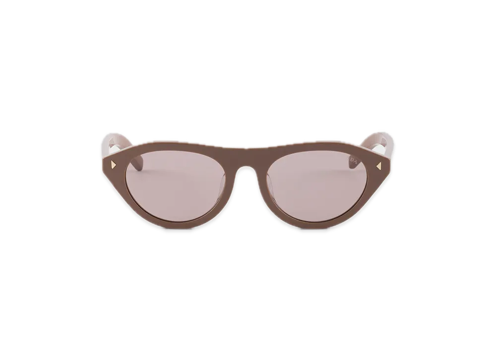 PRADA Sunglasses with Iconic Metal Plate "Matte Brown"