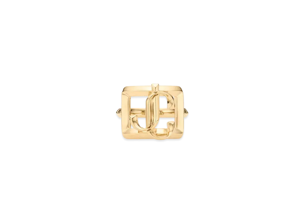 Jimmy Choo Square JC Slim Ring "Gold"