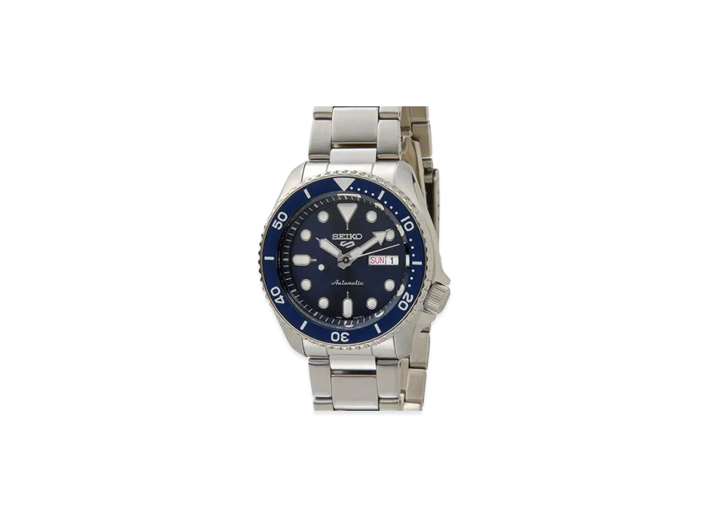 SEIKO Five Black Automatic Watch "Blue"
