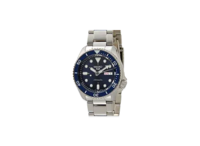 SEIKO Five Black Automatic Watch "Blue"