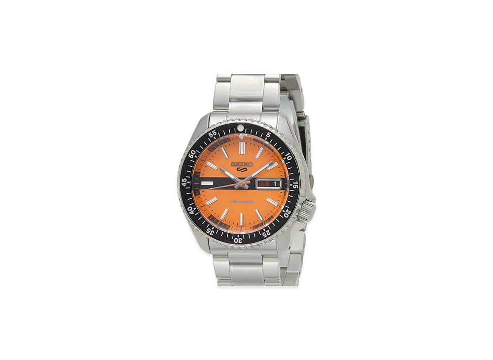 SEIKO Five Automatic Black Checkered Flag "Orange"