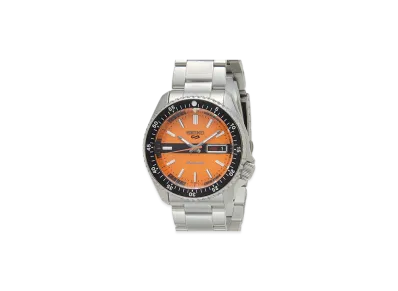 SEIKO Five Automatic Black Checkered Flag "Orange"