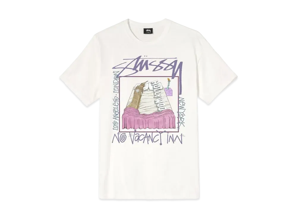 Stussy x No Vacancy Inn Cities Pig Dyed Tee "White"