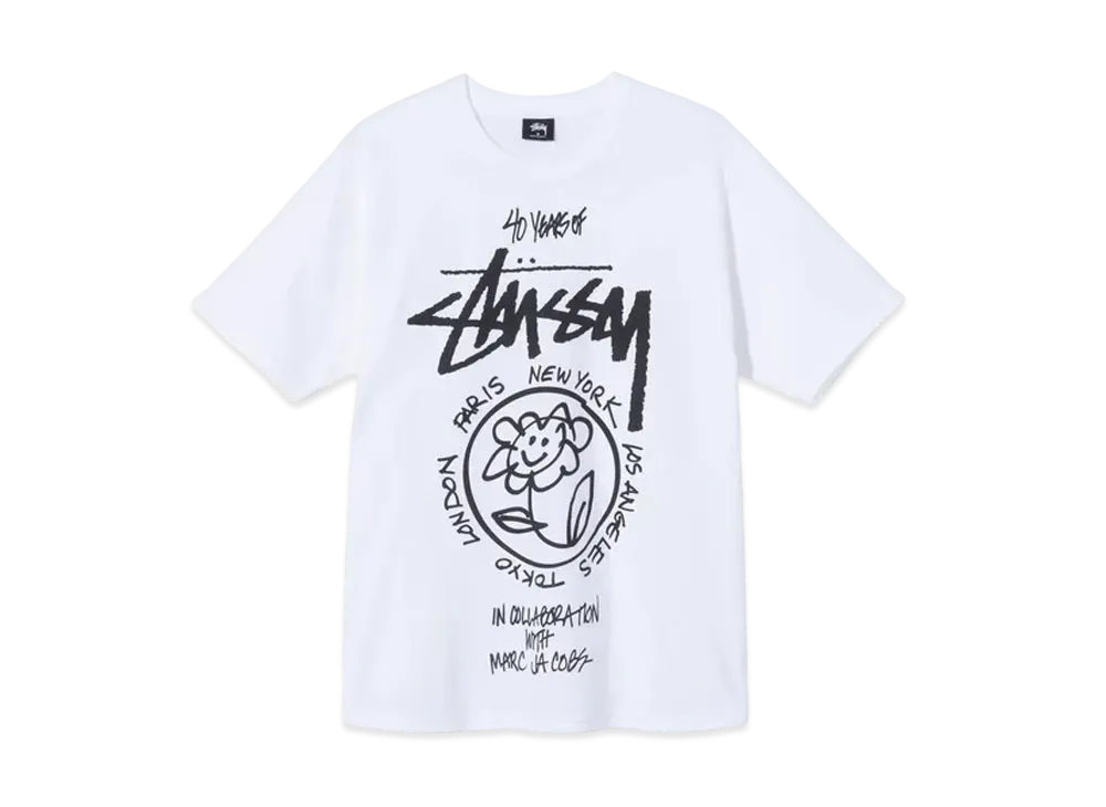 Stussy x Marc Jacobs World Tour Collection T Shirt "White"