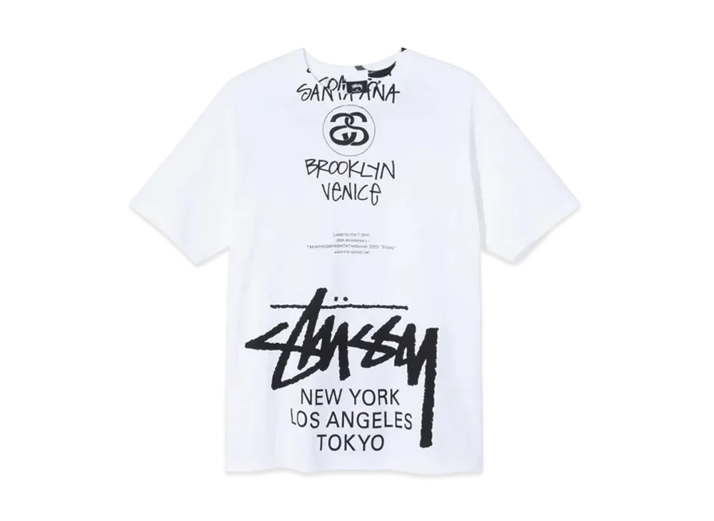 Stussy x Takahiro Miyashita The Soloist World Tour Collection T Shirt "White"