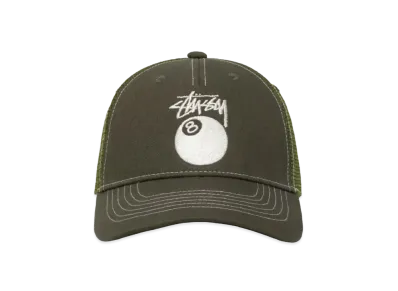 Stussy Low Pro Trucker 8 Ball Snapback "Forest"