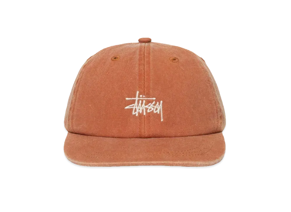 Stussy Low Pro Basic Washed Strapback "Rust Red"