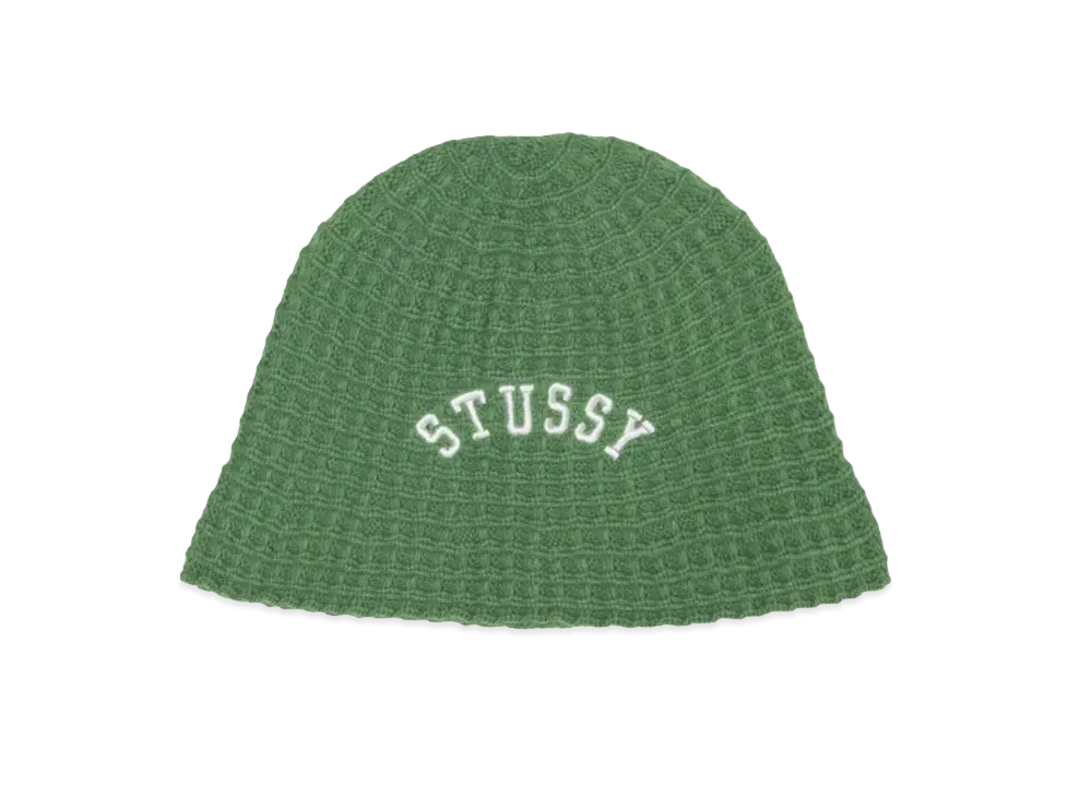 Stussy Bucket Hat Waffle Knit "Green"