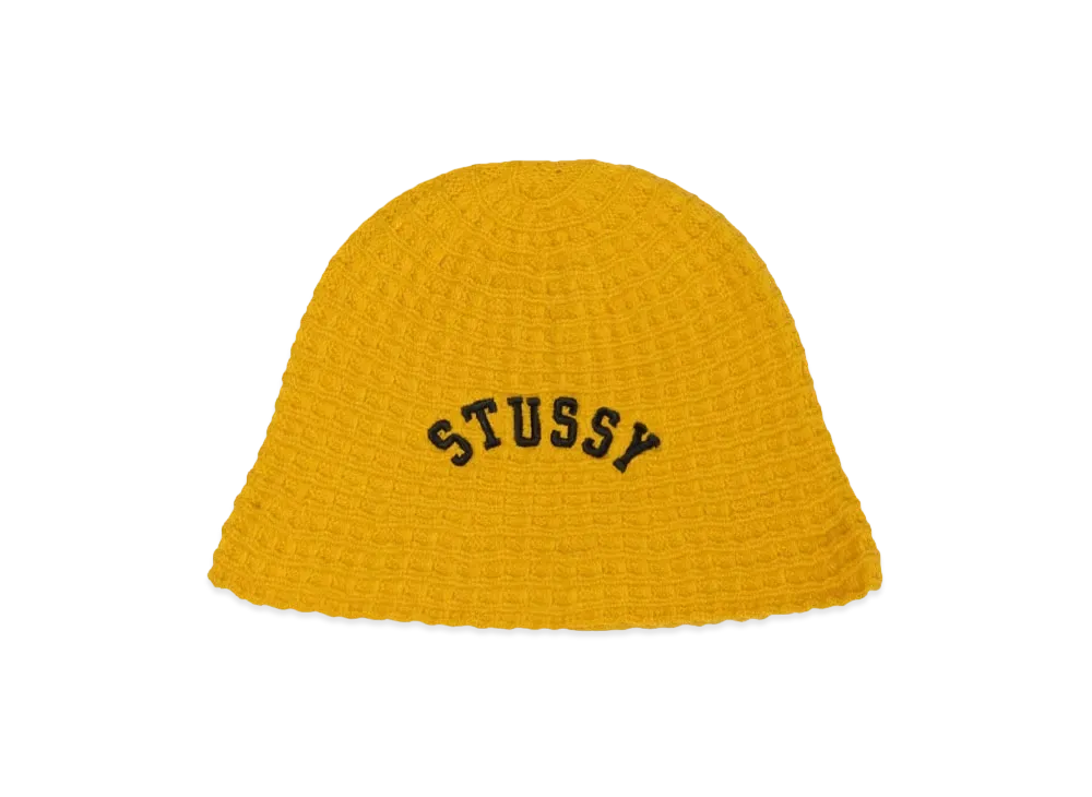 Stussy Bucket Hat Waffle Knit "Sunflower"