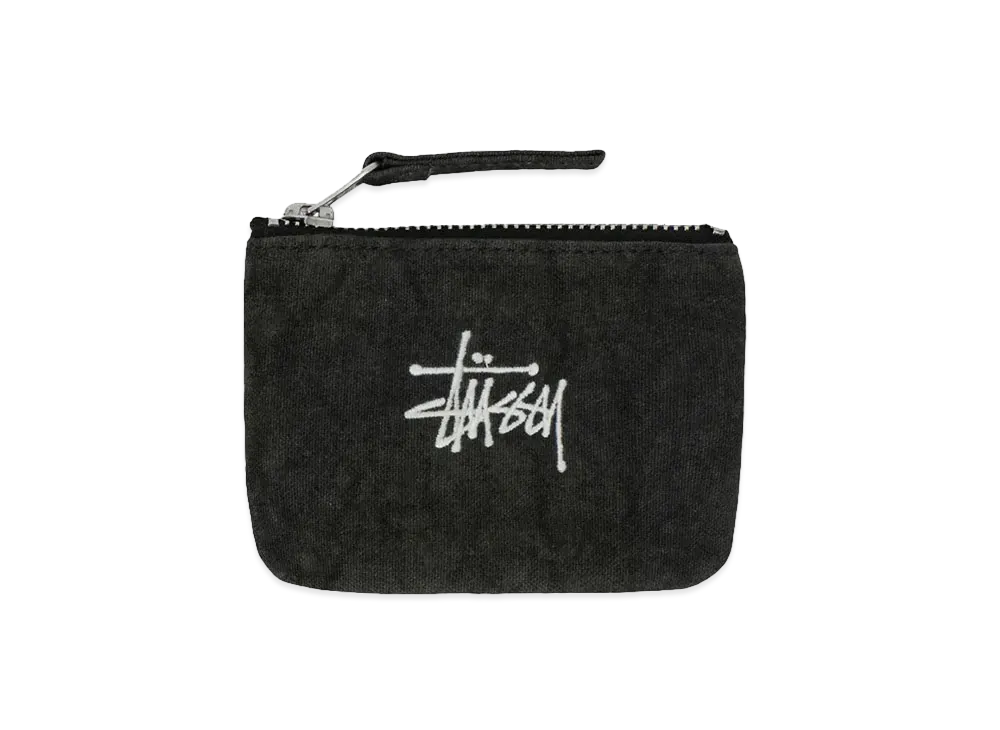 Stussy Canvas Coin Pouch "Washed Black"