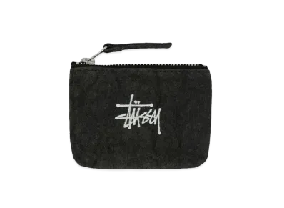 Stussy Canvas Coin Pouch "Washed Black"