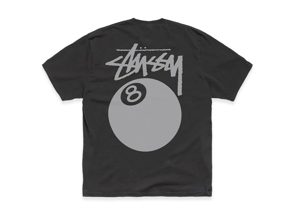 Stussy 8 Ball Tee Pigment Dyed "Faded Black"