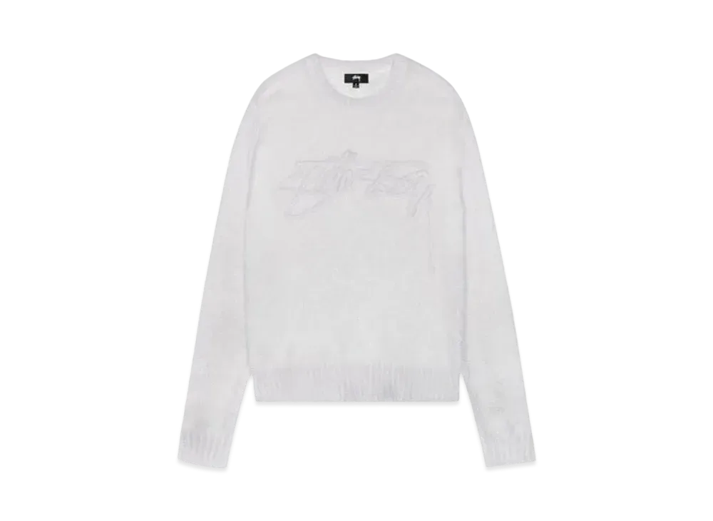 Stussy Loose Knit Logo Sweater "Bone"