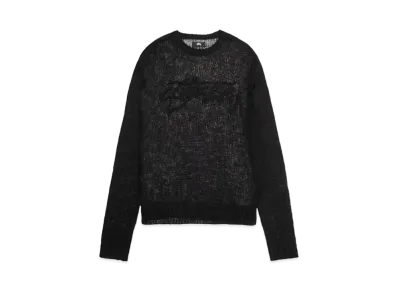 Stussy Loose Knit Logo Sweater "Black"