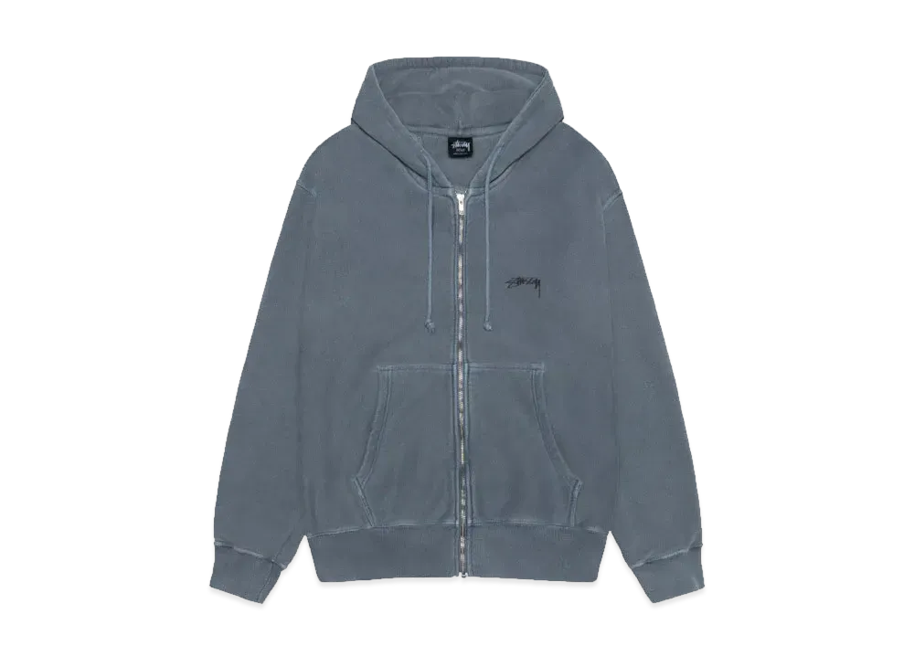 Stussy Smooth Stock Zip Hoodie Pigment Dyed "Navy"