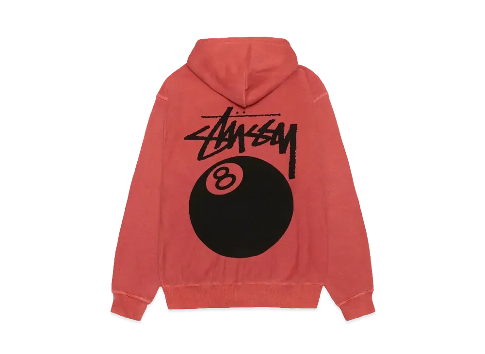 Stussy 8 Ball Hoodie Pigment Dyed "Guava"