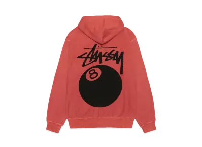 Stussy 8 Ball Hoodie Pigment Dyed "Guava"