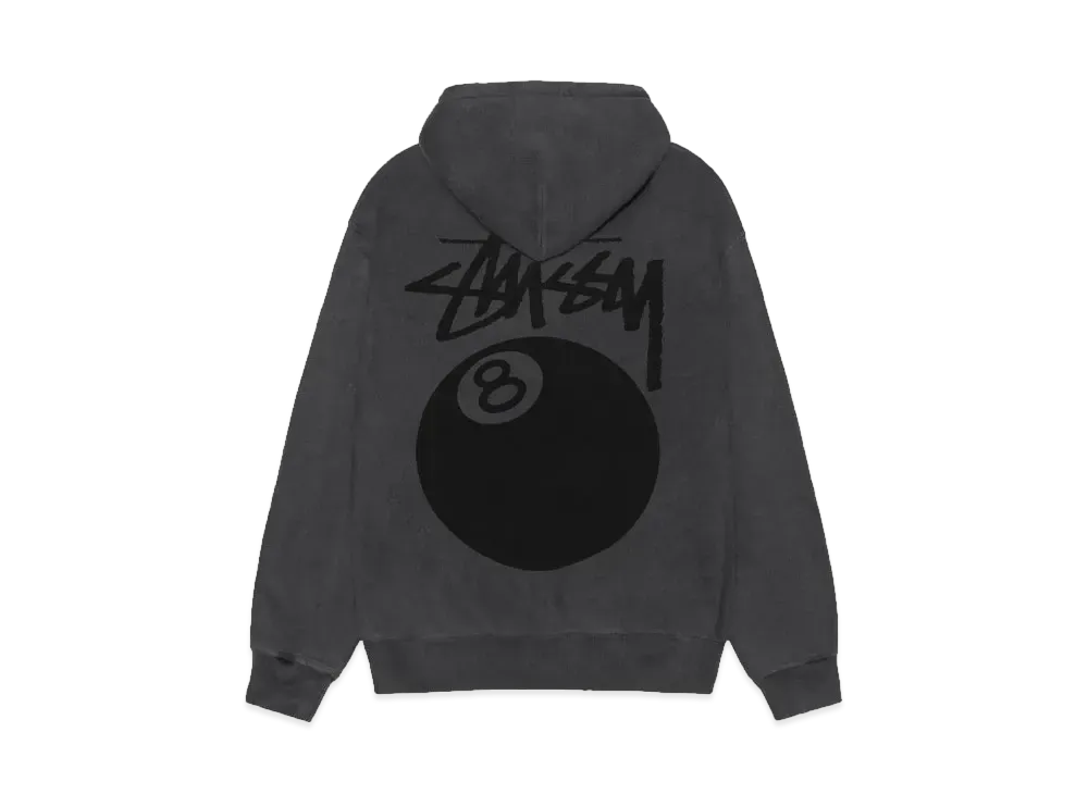 Stussy 8 Ball Hoodie Pigment Dyed "Black"
