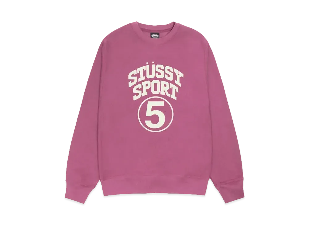 Stussy 5 Sport Crew "Berry"