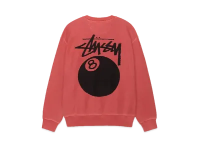 Stussy 8 Ball Crew Pigment Dyed "Guava"