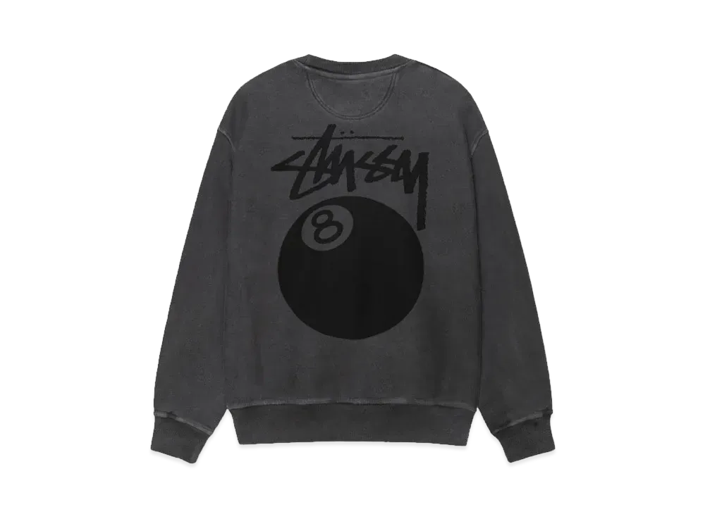 Stussy 8 Ball Crew Pigment Dyed "Black"