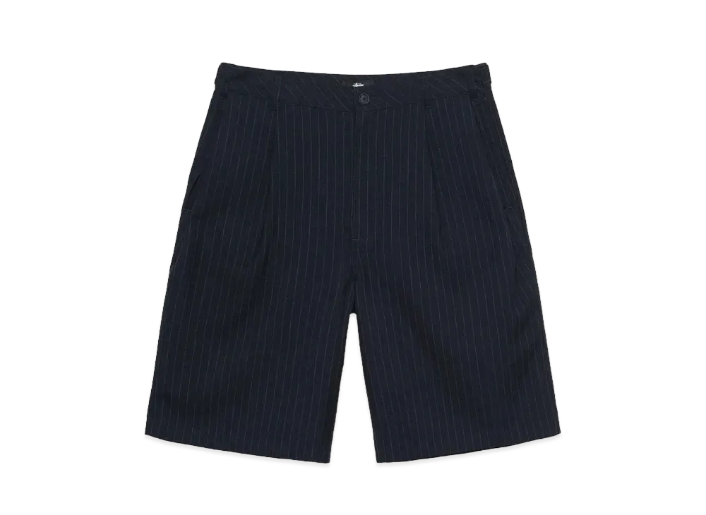Stussy Volume Pleated Short Stripe "Black"