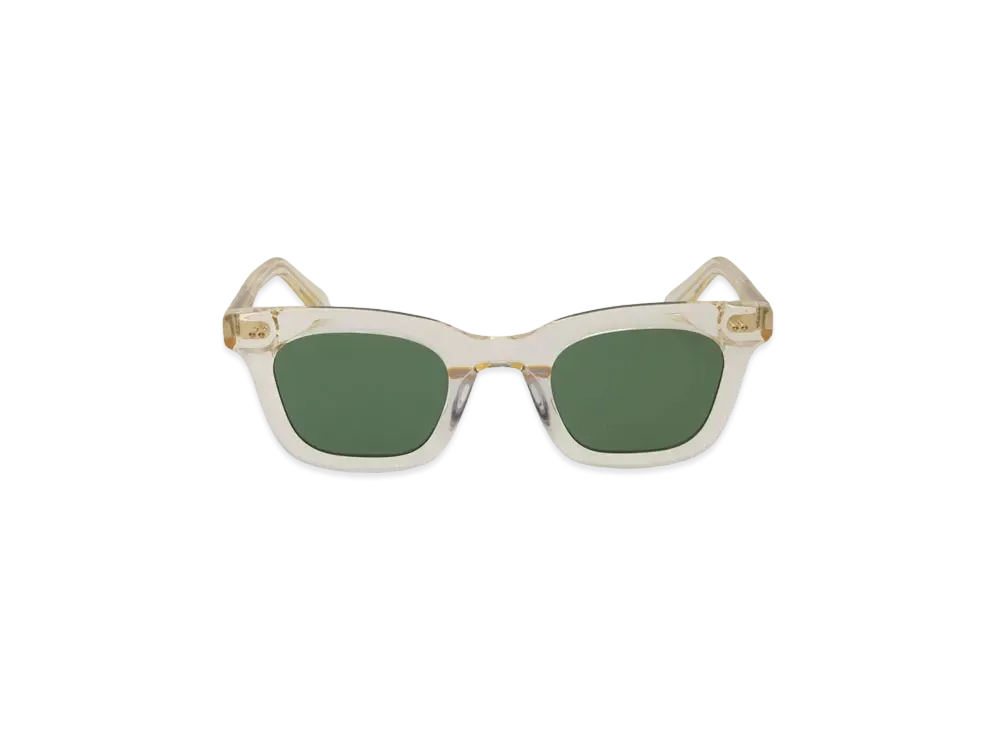 Stussy Ace Sunglasses "Bone / Green Lens"