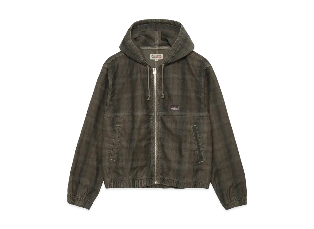 Stussy Work Jacket Unlined Plaid "Olive"