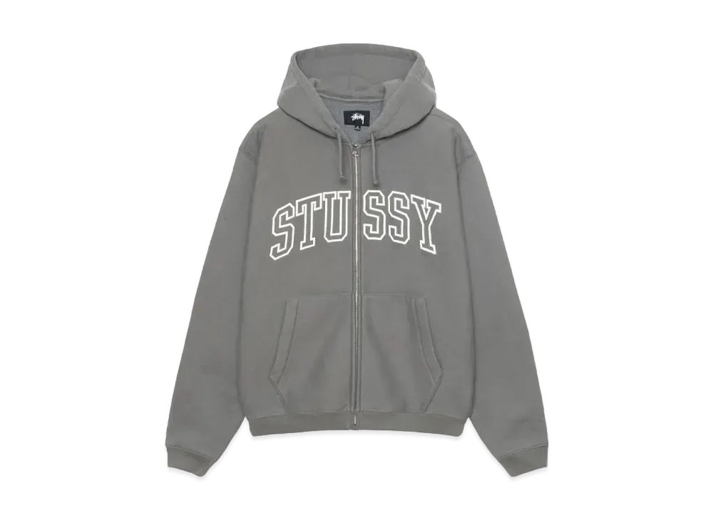 Stussy Outline Zip Hoodie "Grey"