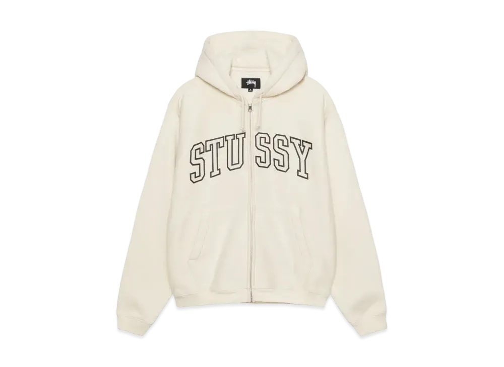 Stussy Outline Zip Hoodie "Ivory"
