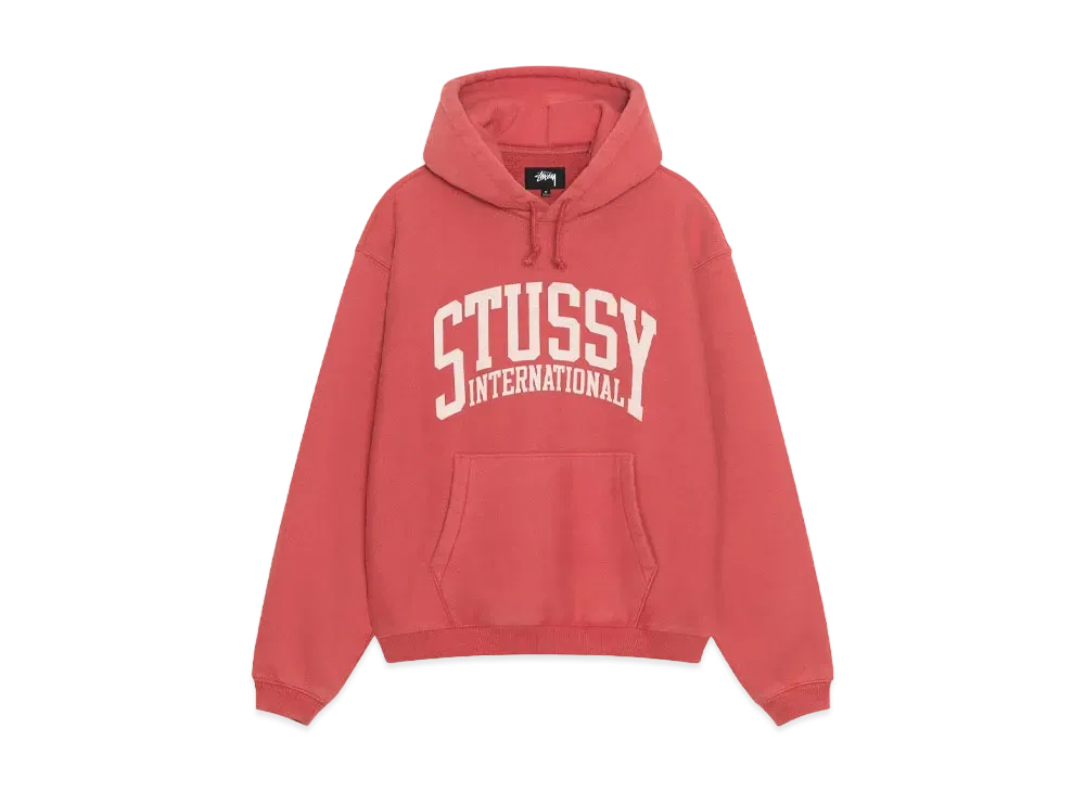 Stussy Relaxed Hoodie International "Washed Red"