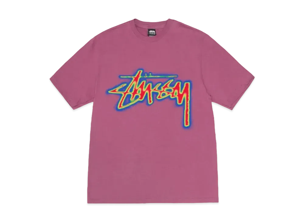 Stussy Thermal Stock Tee "Berry"