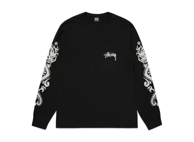 Stussy Dragons LS Tee Pigment Dyed "Black"