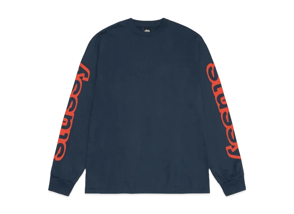 Stussy Sideways LS Tee "Navy"