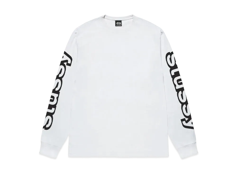 Stussy Sideways LS Tee "White"