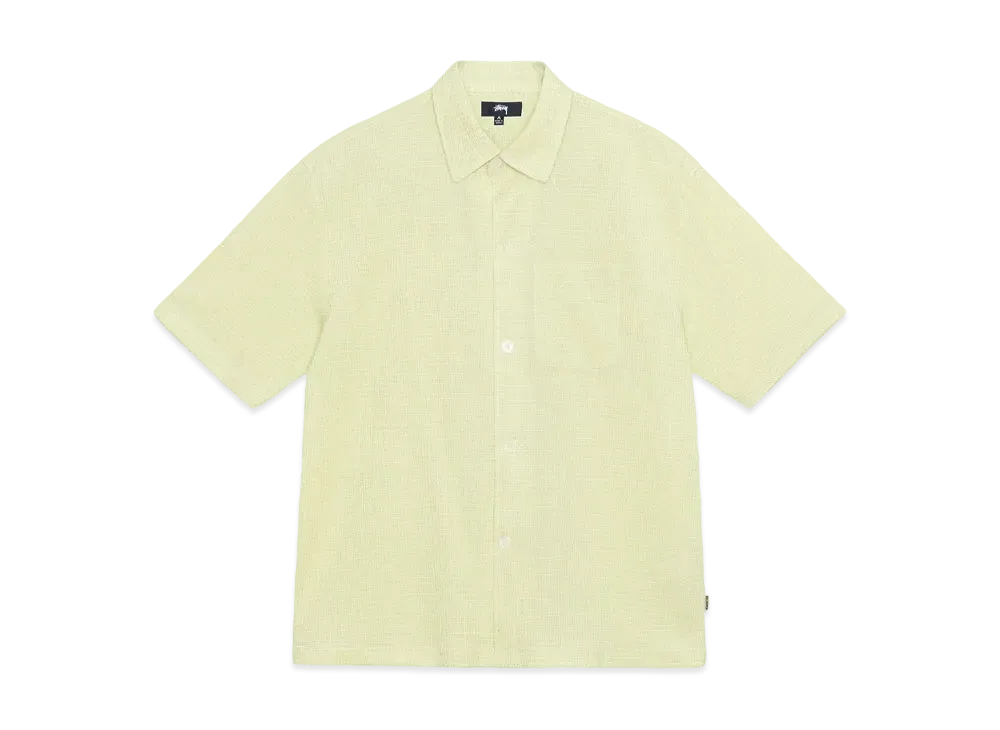 Stussy Boxy Flat Hem Shirt Crinkled "Lime"