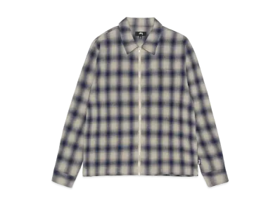 Stussy Zip Shirt Twisted Yarn Plaid "Natural"