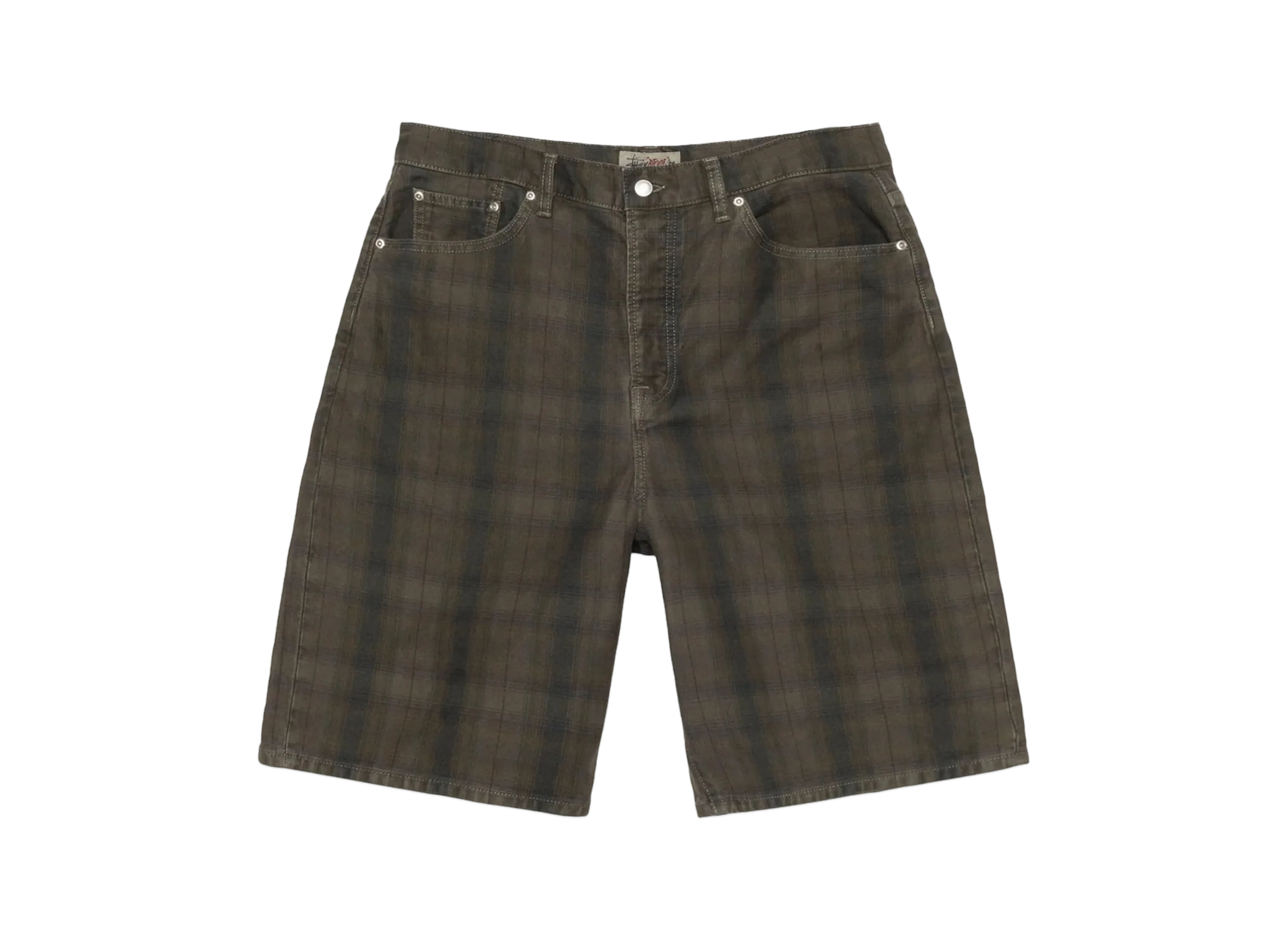 Stussy Big OL Short Canvas Plaid "Olive"