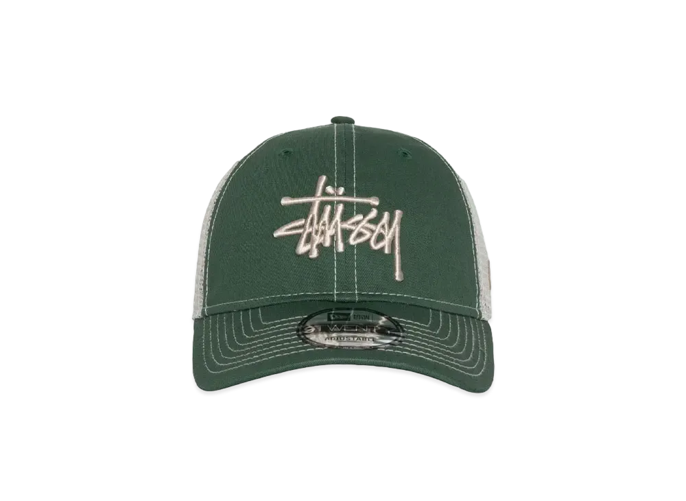 Stussy New Era 9Twenty Basic Trucker "Green"