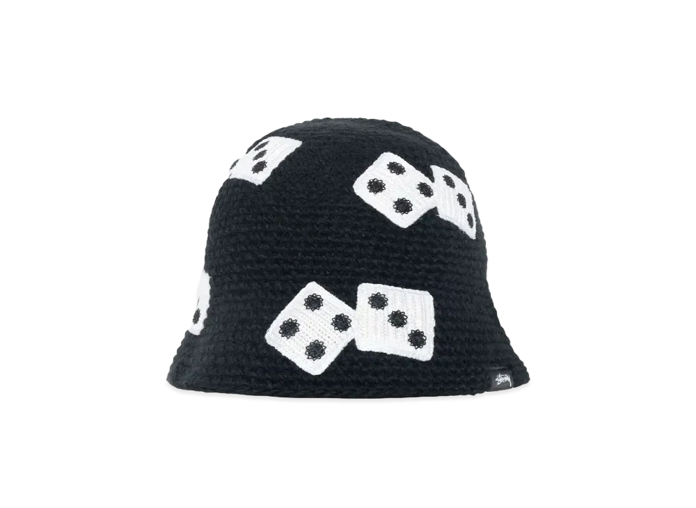 ステューシー バケット ハット ダイス ニット "ブラック"