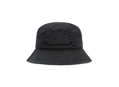 Stussy Bucket Hat Crown Applique "Black"
