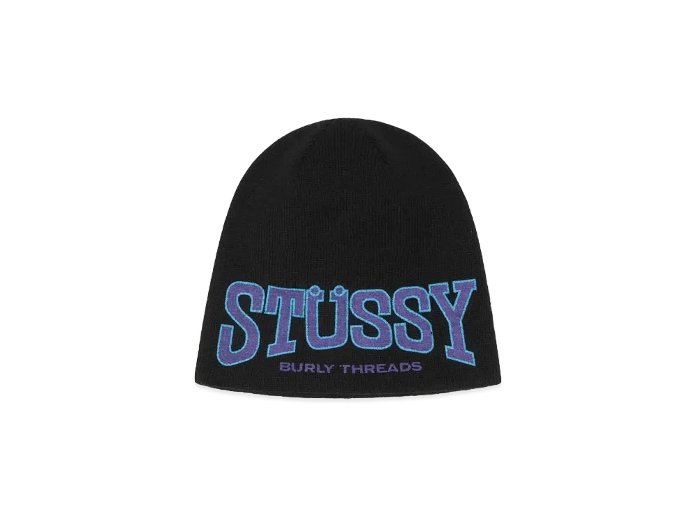 Stussy Skullcap Burly Threads "Black"