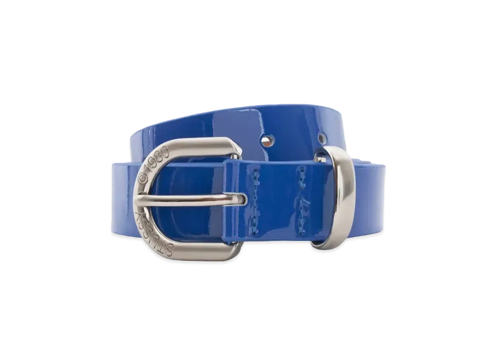 Stussy Patent Leather Belt "Neon Royal"