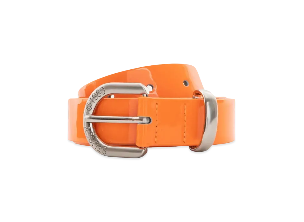 Stussy Patent Leather Belt "Neon Orange"