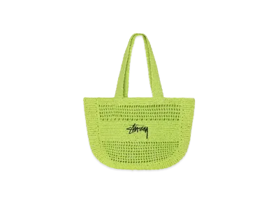Stussy Raffia Tote Bag "Lime"