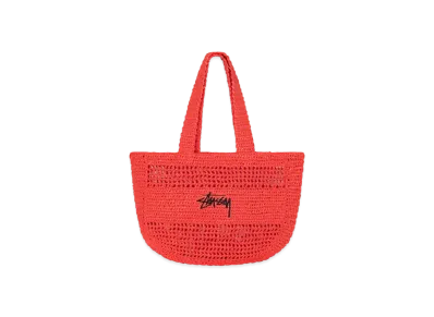 Stussy Raffia Tote Bag "Red"