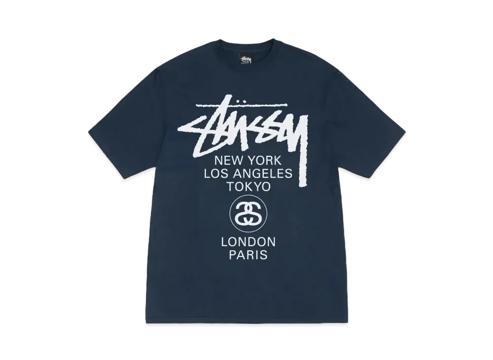 Stussy World Tour T-Shirt 2023 "Navy"
