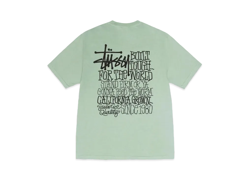 Stussy California Grown Tee Pigment Dyed "Granite"
